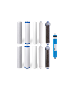Replacement RODI Aquarium Filters for Reverse Osmosis 6 Stage Systems (2 Sets, 75 GPD Membrane) 