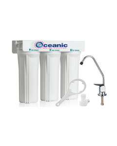 Triple Undersink Fluoride/Arsenic Reducing Home Drinking Water Filtration System - with Filters