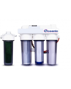 5 Stage - 0 PPM Reverse Osmosis/Deionization Aquarium Reef Water Filter System, 50 GPD