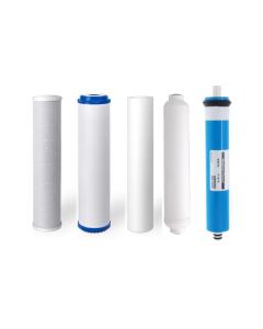 Universal 5 Stage Reverse Osmosis Replacement Filter Set with 50 GPD Membrane, USA