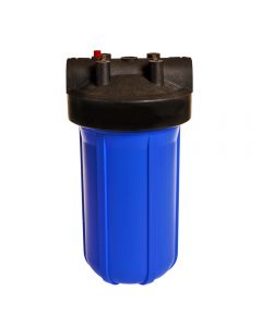 10" Big Blue Housing for Whole House Water Filtration System, 1” Port & Mounting Hardware/Bracket