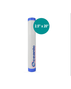 2.5" x 20" Standard Blue Refillable Whole House Water Filter Cartridge - Catalytic Carbon