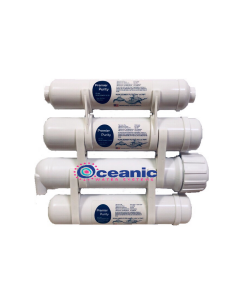 4-Stage Portable Heavy Duty Reverse Osmosis Water Filter Purification System | 50 GPD | 2.5 x 12" Filters