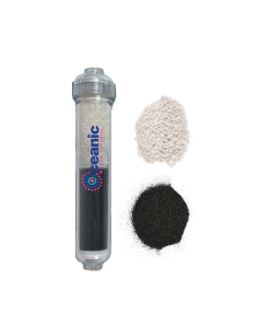 Dual Post Carbon (GAC) & pH Alkaline Water Inline Filter Cartridge for RO Systems | 2"x10" | 1/4 FPNT