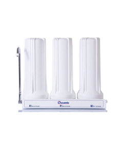 Triple Countertop Water Filtration System: Alkaline, Carbon Block, Fluoride Reducing Filters