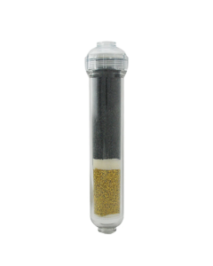 Catalytic Carbon + KDF 55 Drinking Water Inline Filter for Reverse Osmosis Systems | 2"x10" | 1/4" FPNT