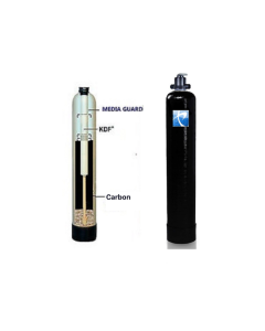 WHOLE HOUSE WATER FILTRATION SYSTEM | 2.0 cu ft Catalytic Carbon + KDF 55 | 12" x 52" MANUAL Backwash Valve