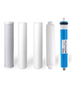 Replacement 5 Stage Reverse Osmosis Water Filters + 75 GPD Membrane (2 Sediments)