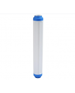 Refillable, Empty Water Filter Cartridge Universal (2.5" D x 20" H) - Compatible with Standard Slimline 20" Housing (White)