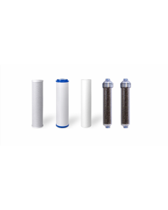 Standard Replacement Water Pre-filters for 10" Housing: Sediment, Carbon Block, GAC + 2 DI Resin Inline Filters