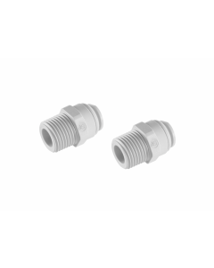 Male Straight 1/4" x 1/4" Fitting Connection Part for Water Filters/Reverse Osmosis RO Systems (Pack of 2)