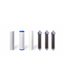 Standard Replacement Water Pre-filters for 10" Housing: Sediment, Carbon Block, GAC + 3 DI Resin Inline Filters