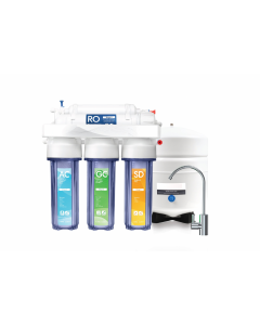5 Stage: Complete Home Reverse Osmosis Drinking Water Filtration System 150 GPD | Clear