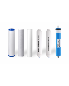 Replacement Water Filter Set + 150 GPD Membrane for Dual Outlet Reverse Osmosis Filtration Systems (DI Inline)
