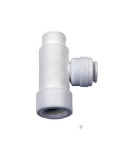 Plastic Feed Water Adapter, 1/2"FIP X 1/2" MIP X ¼" Tube (or ⅜" Tube)