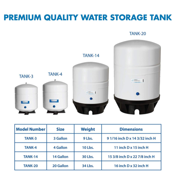 20 psi 2 Gal Reverse Osmosis Storage Tank 